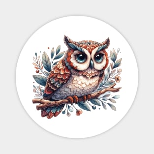 Owl Illustration Magnet